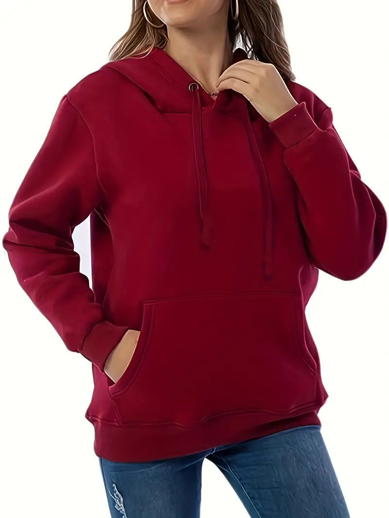 Warm Cozy Women’s Hooded Pullover - Relaxed Sherpa Lined - Image 2