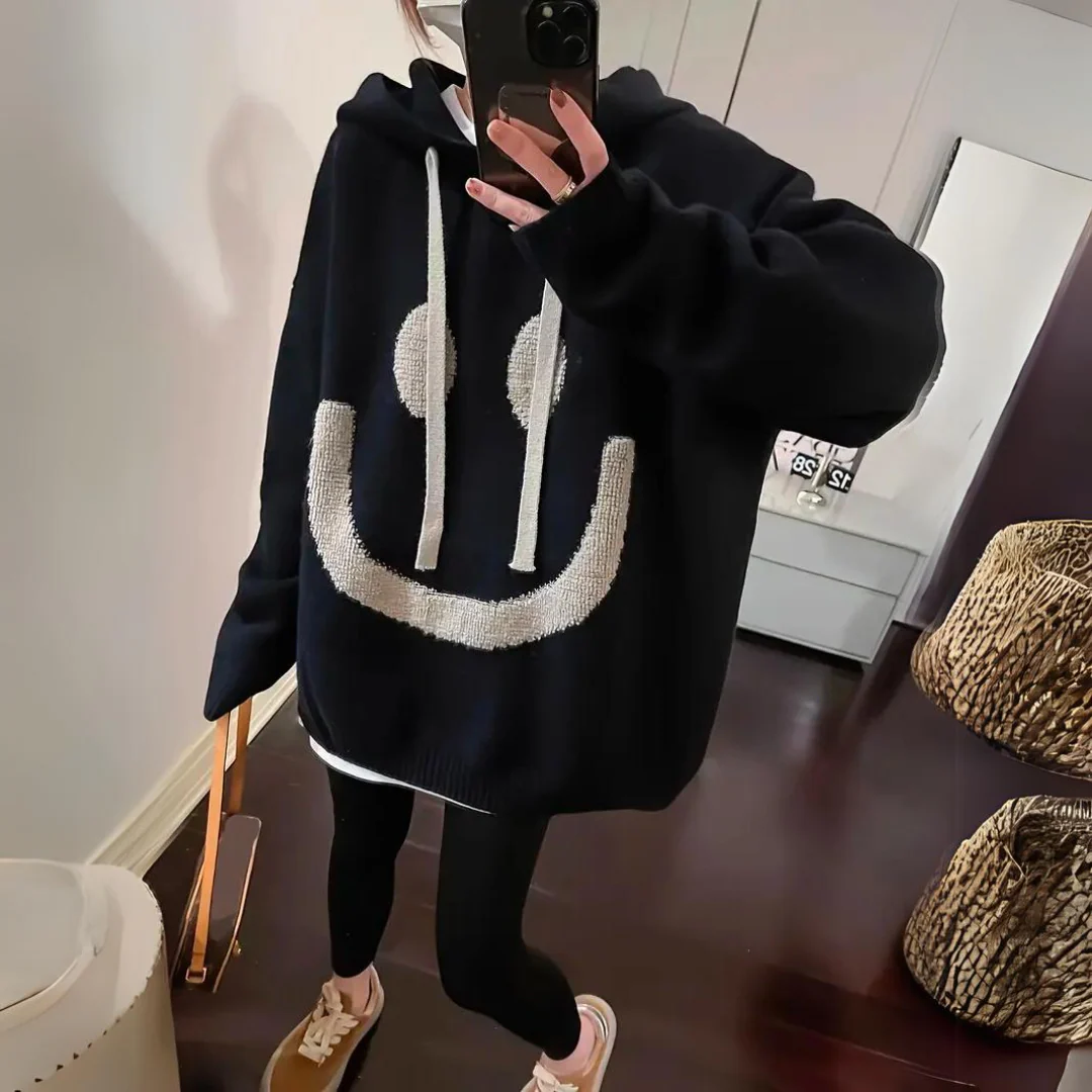 Warm Cozy Women's Oversized Hoodie - Knit, Everyday - Image 5