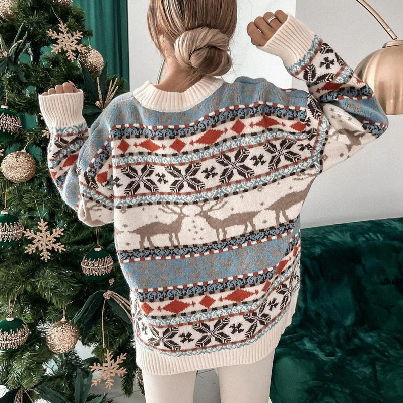 Warm Cozy Women’s Sweater - Oversized Knit, Holiday Season - Image 15