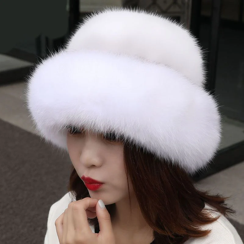 Warm Cozy Women’s Winter Hat - Rounded Crown, Faux Fur - Image 7