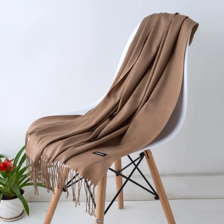 Warm Cozy Women Scarf - Long Fringe, Cashmere, Winter - Image 10