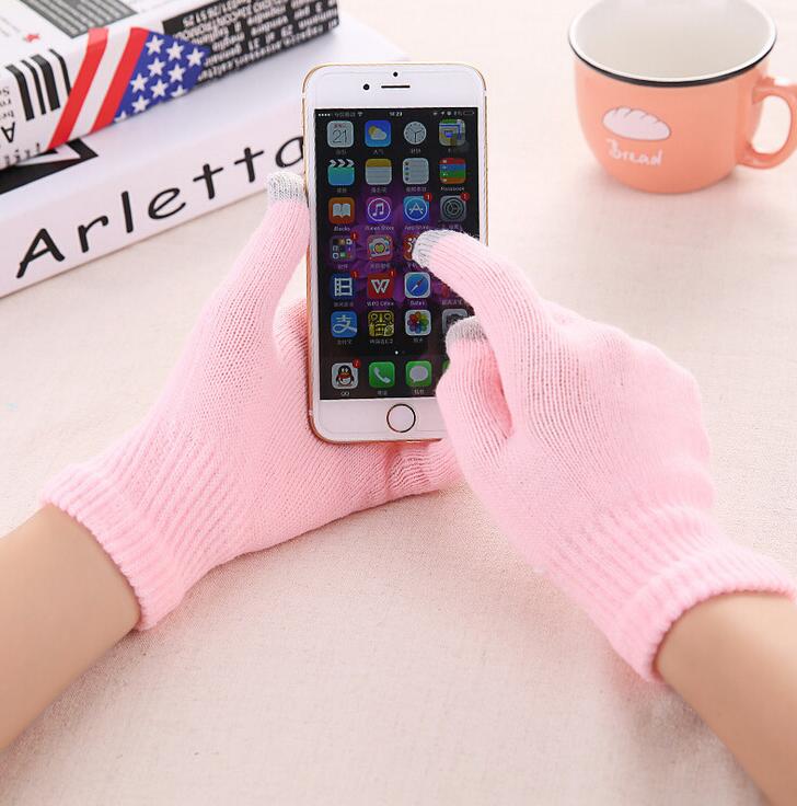 Warm Cozy Womens Gloves - Five-Finger Suede Fleece Winter - Image 4