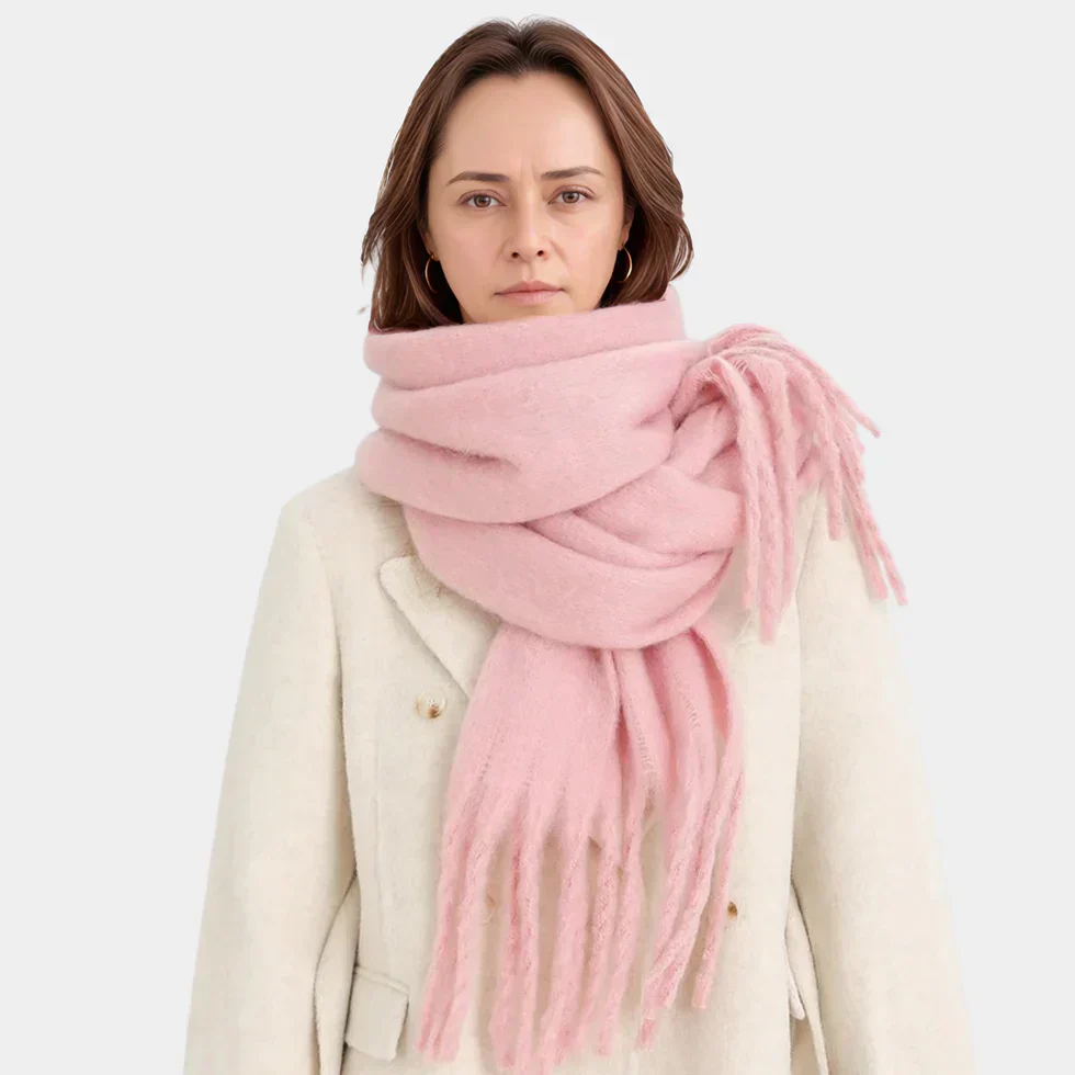 Warm Cozy Womens Winter Scarf - Oversized Wrap, Plush - Image 2