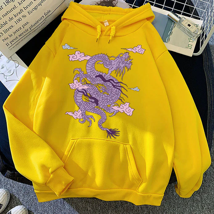Warm Men’s Hoodie - Dragon Print Pullover, Polyester Casual - Image 14