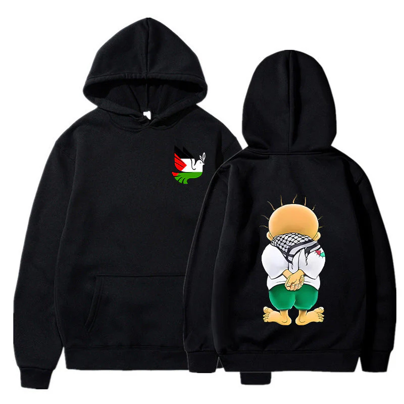Warm Men's Hoodie - Relaxed Pullover, Polyester, Casual - Image 2