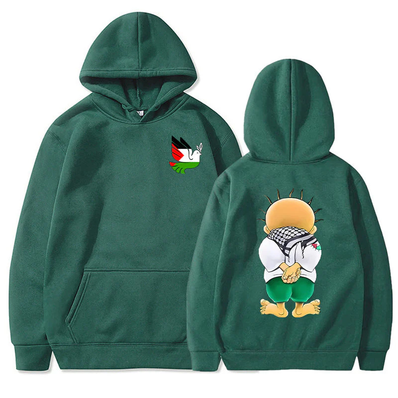 Warm Men's Hoodie - Relaxed Pullover, Polyester, Casual - Image 7