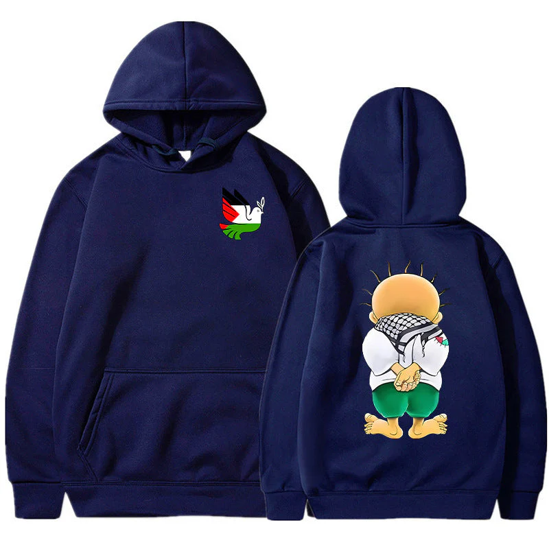 Warm Men's Hoodie - Relaxed Pullover, Polyester, Casual - Image 9