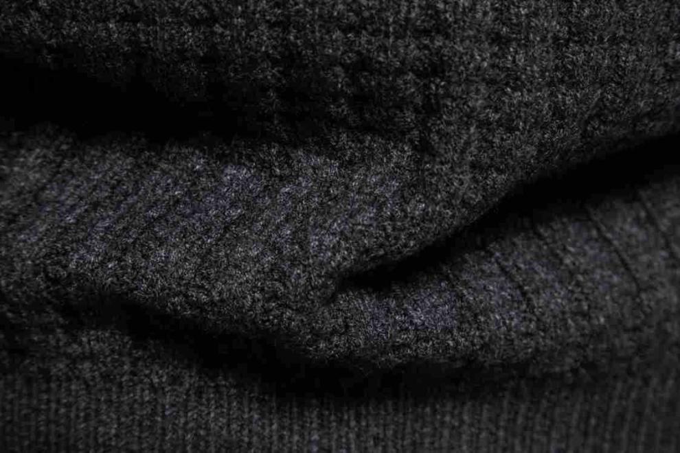 Warm Men's Knit Sweater - Round Neck Ribbed Knit, Autumn - Image 9