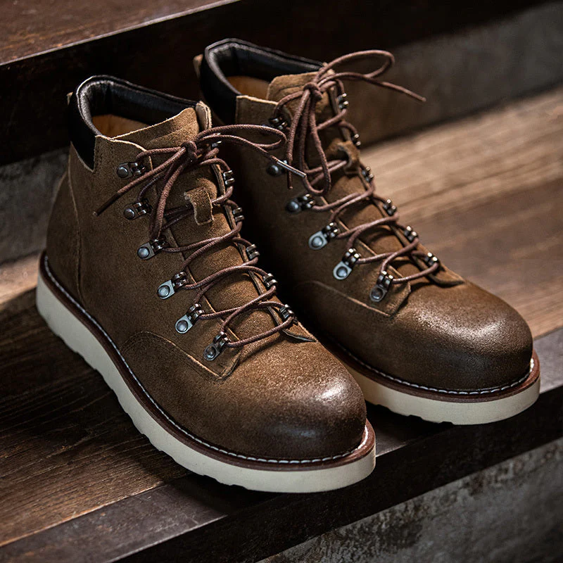 Warm Men's Mountaineering Boots - High-Top, Calf Leather - Image 3