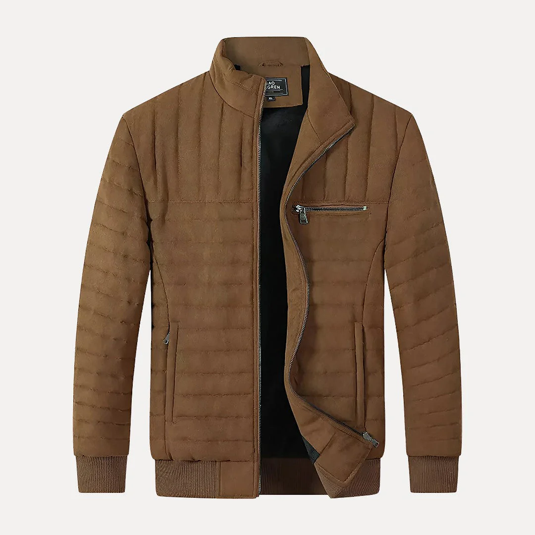 Warm Men’s Padded Jacket - Quilted Cotton, Workwear - Image 4
