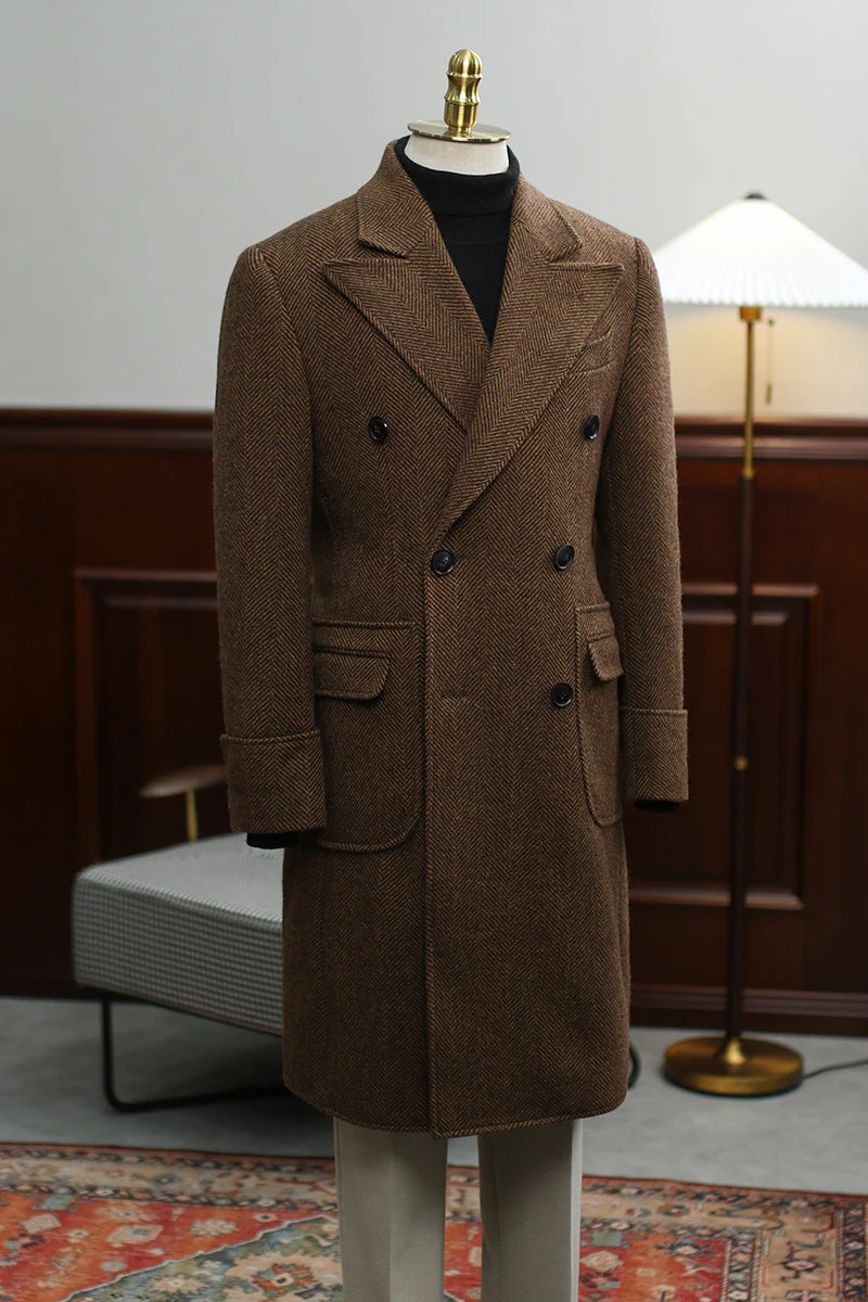 Warm Men's Polo Coat - Double Breasted Wool For Winter - Image 7