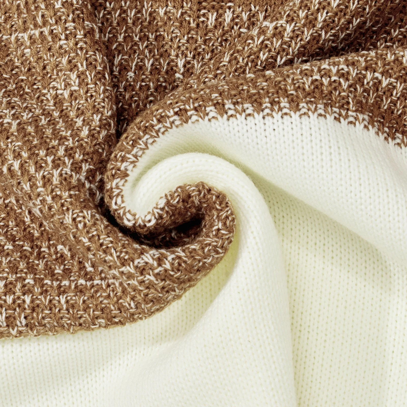 Warm Men's Pullover Sweater - Colorblock Cable Knit Fall - Image 8