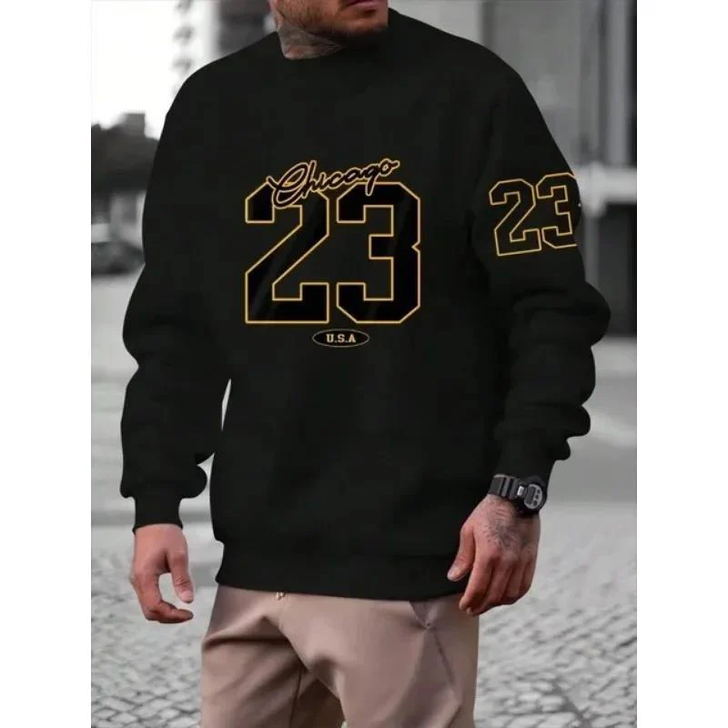Warm Men’s Sweatshirt – Relaxed Crewneck, Fleece, Casual - Image 4