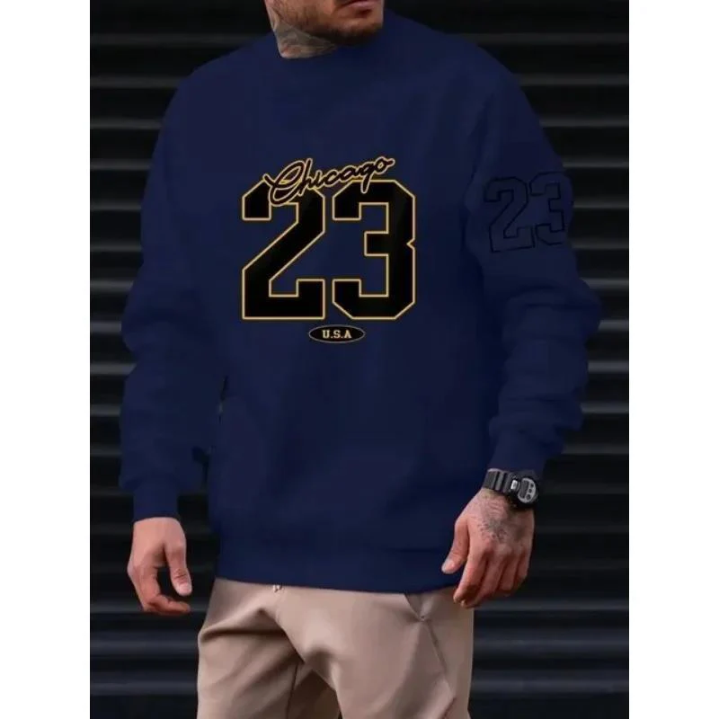 Warm Men’s Sweatshirt – Relaxed Crewneck, Fleece, Casual - Image 6