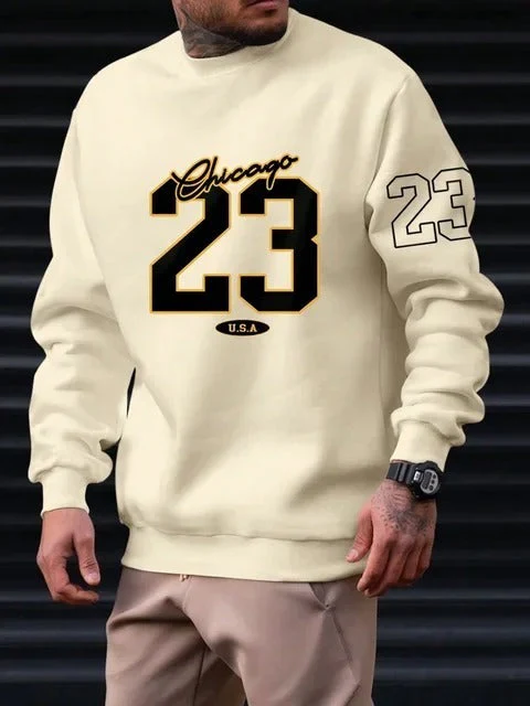 Warm Men’s Sweatshirt – Relaxed Crewneck, Fleece, Casual - Image 7