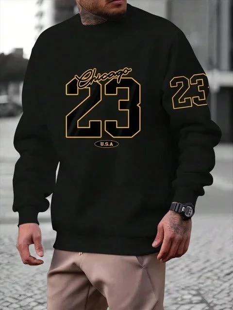 Warm Men’s Sweatshirt – Relaxed Crewneck, Fleece, Casual - Image 8