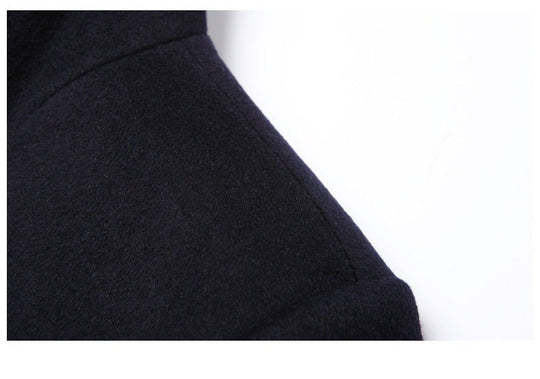 Warm Men’s Wool Coat - Single-Breasted Mid-Thigh, Winter - Image 2