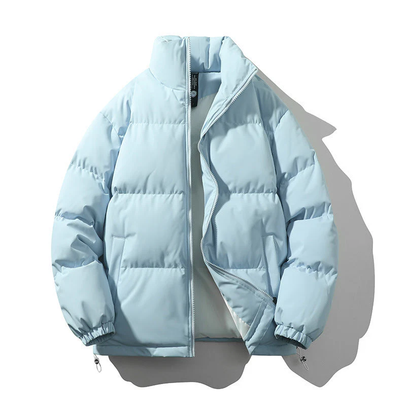 Warm Relaxed Men Down Coat - Boxy Puffer, Polyester, Urban - Image 13