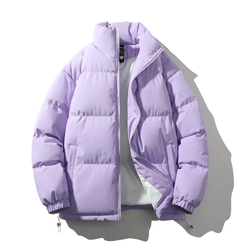 Warm Relaxed Men Down Coat - Boxy Puffer, Polyester, Urban - Image 14
