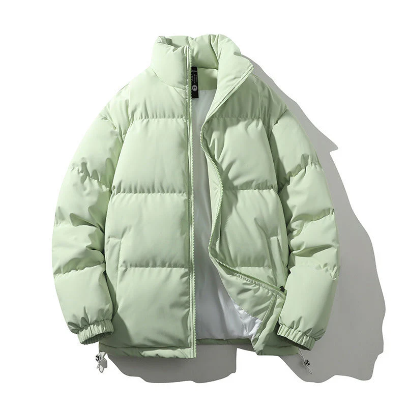 Warm Relaxed Men Down Coat - Boxy Puffer, Polyester, Urban - Image 15