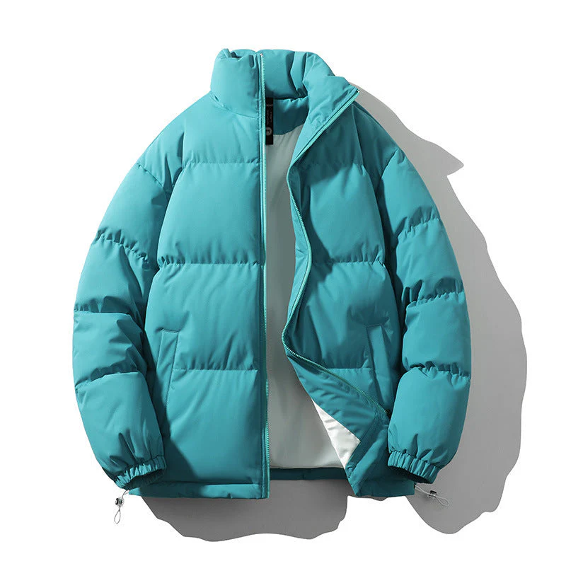 Warm Relaxed Men Down Coat - Boxy Puffer, Polyester, Urban - Image 16