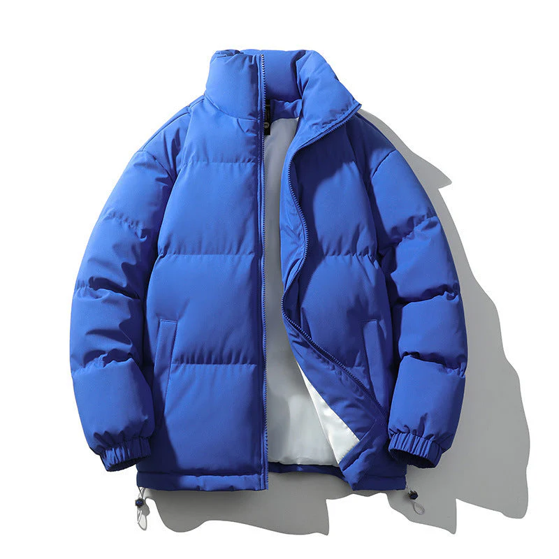 Warm Relaxed Men Down Coat - Boxy Puffer, Polyester, Urban - Image 18