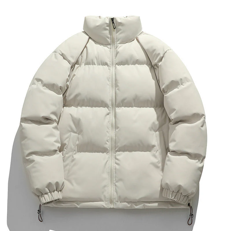 Warm Relaxed Men Down Coat - Boxy Puffer, Polyester, Urban - Image 2