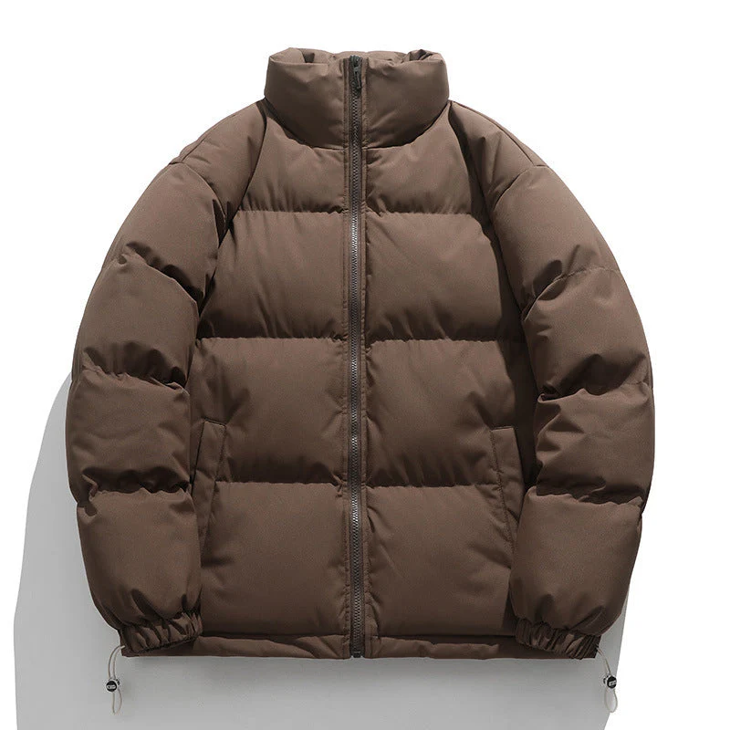 Warm Relaxed Men Down Coat - Boxy Puffer, Polyester, Urban - Image 3