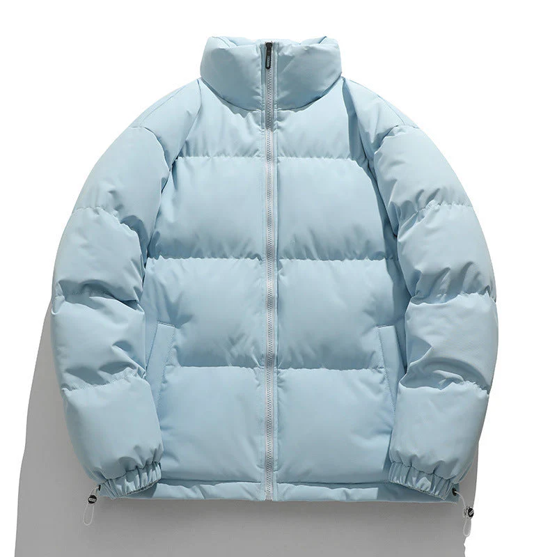 Warm Relaxed Men Down Coat - Boxy Puffer, Polyester, Urban - Image 4