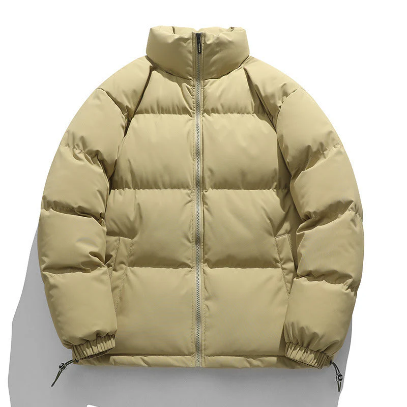 Warm Relaxed Men Down Coat - Boxy Puffer, Polyester, Urban - Image 5
