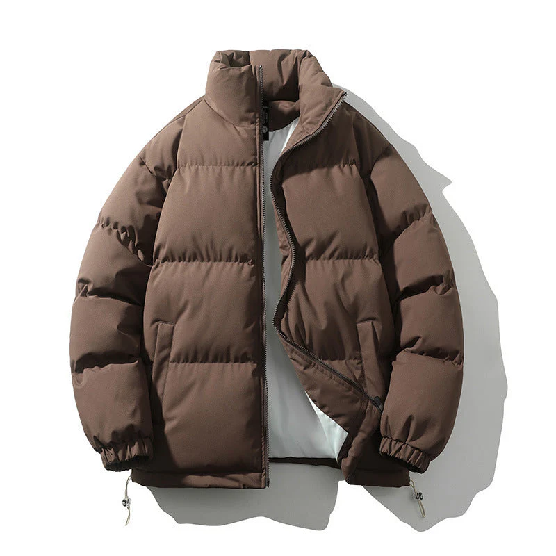 Warm Relaxed Men Down Coat - Boxy Puffer, Polyester, Urban - Image 9