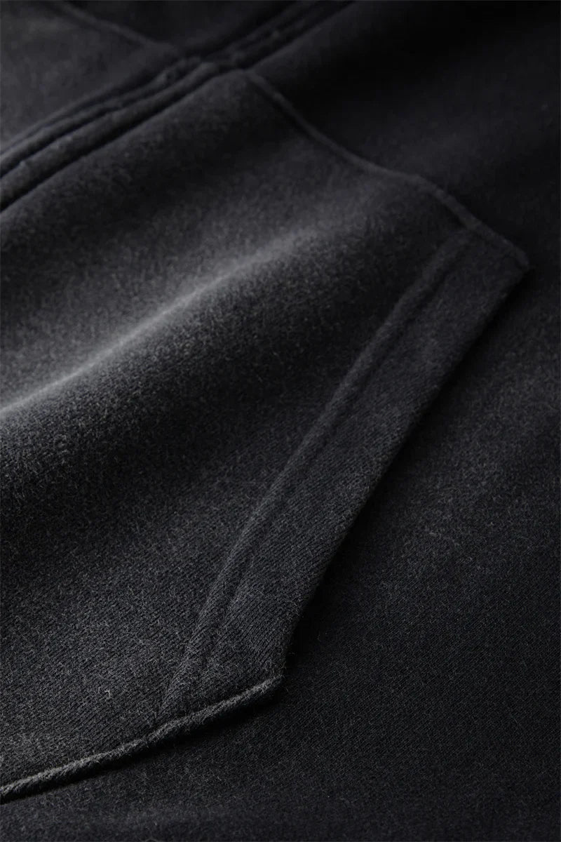 Warm Relaxed Men's Zip Up Hoodie - Oversize, Plush, Winter - Image 31