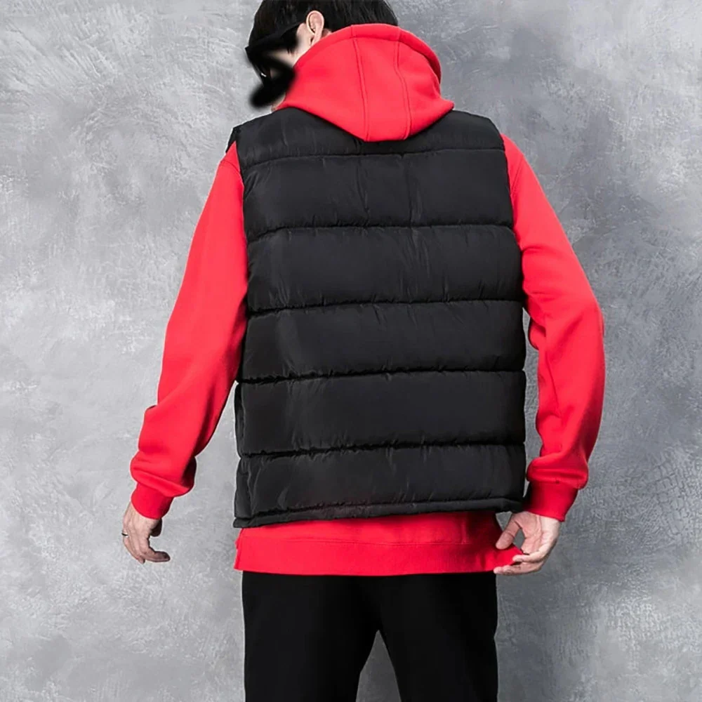 Warm Slim Men’s Puffer Vest - Stand Collar, Polyester, Casual - Image 2