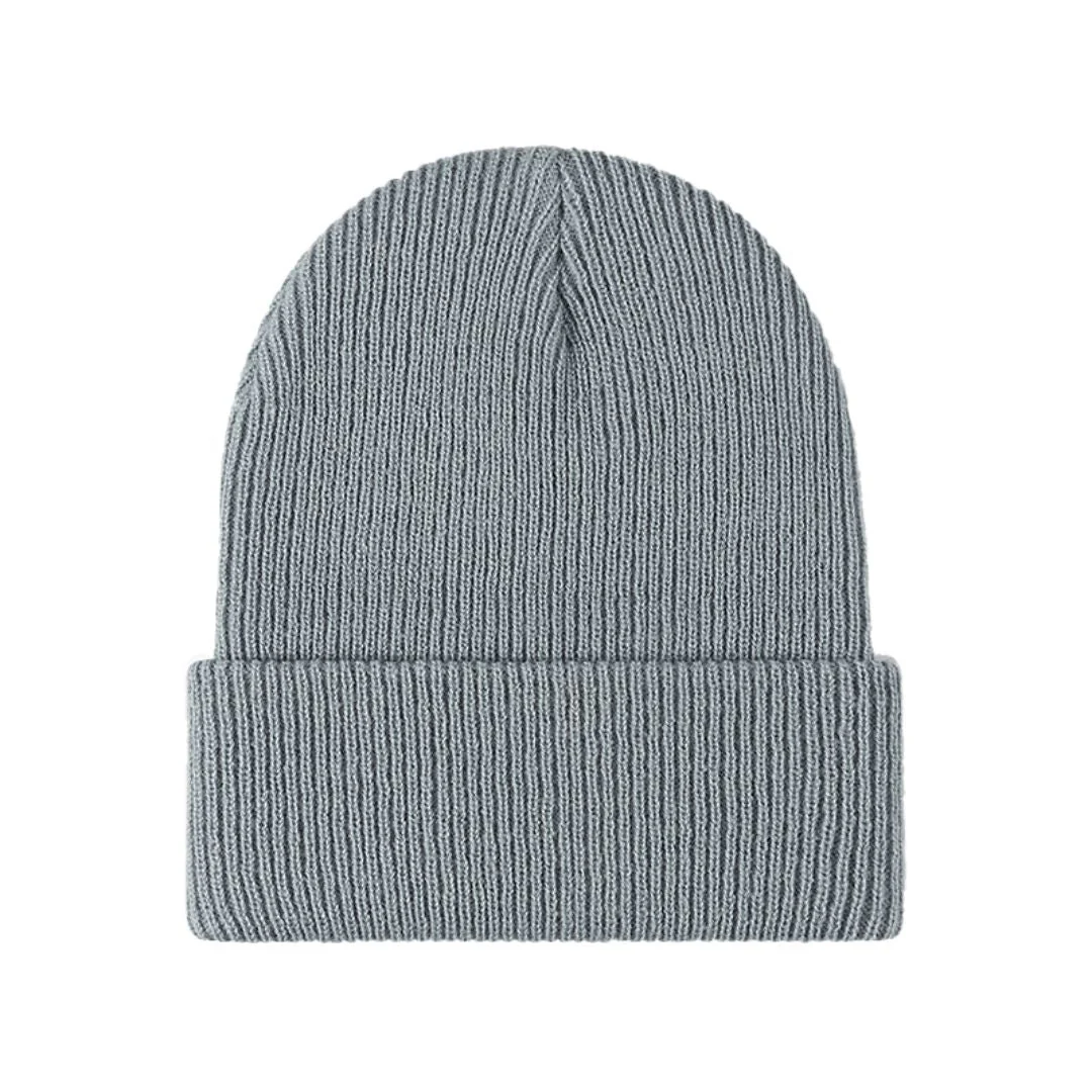 Warm Versatile Beanie - Folded Cuff Ribbed Knit, Winter - Image 4