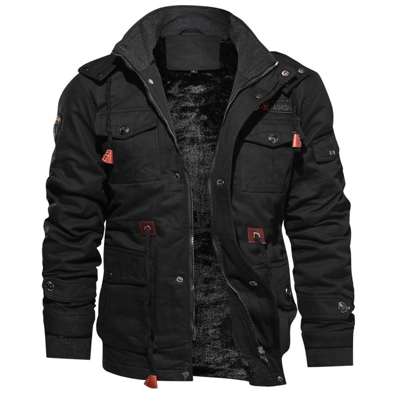 Warm Windproof Men's Jacket – Structured, Cotton, for Winter