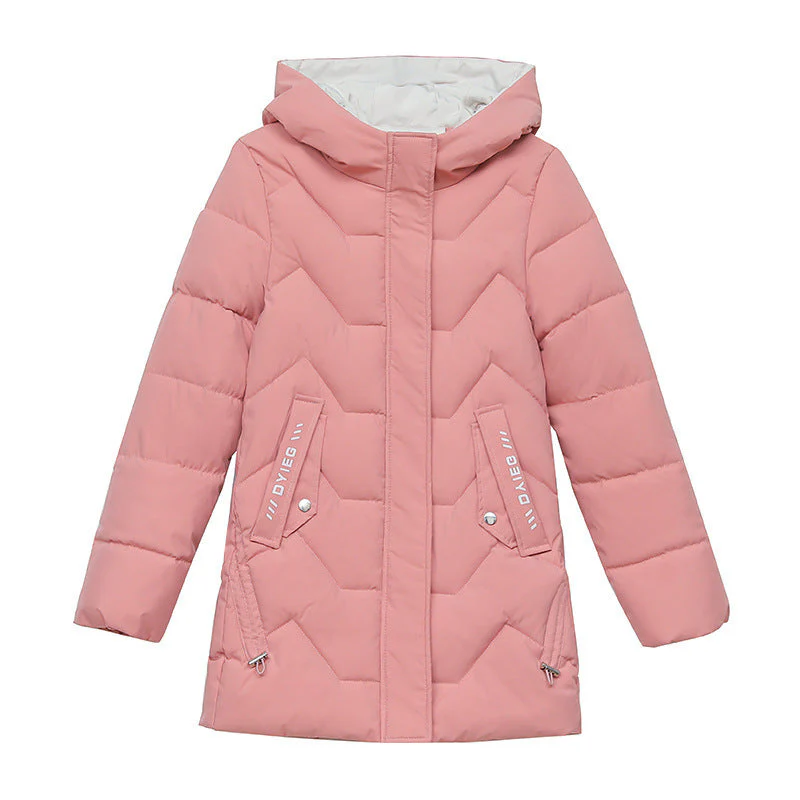 Warm Women Mid-Length Coat - Quilted, Polyester, Winter - Image 3