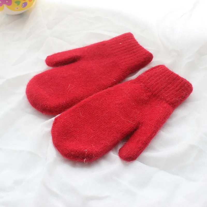 Warm Women Mittens - Ribbed Cuff Plush Faux Fur, Winter - Image 13