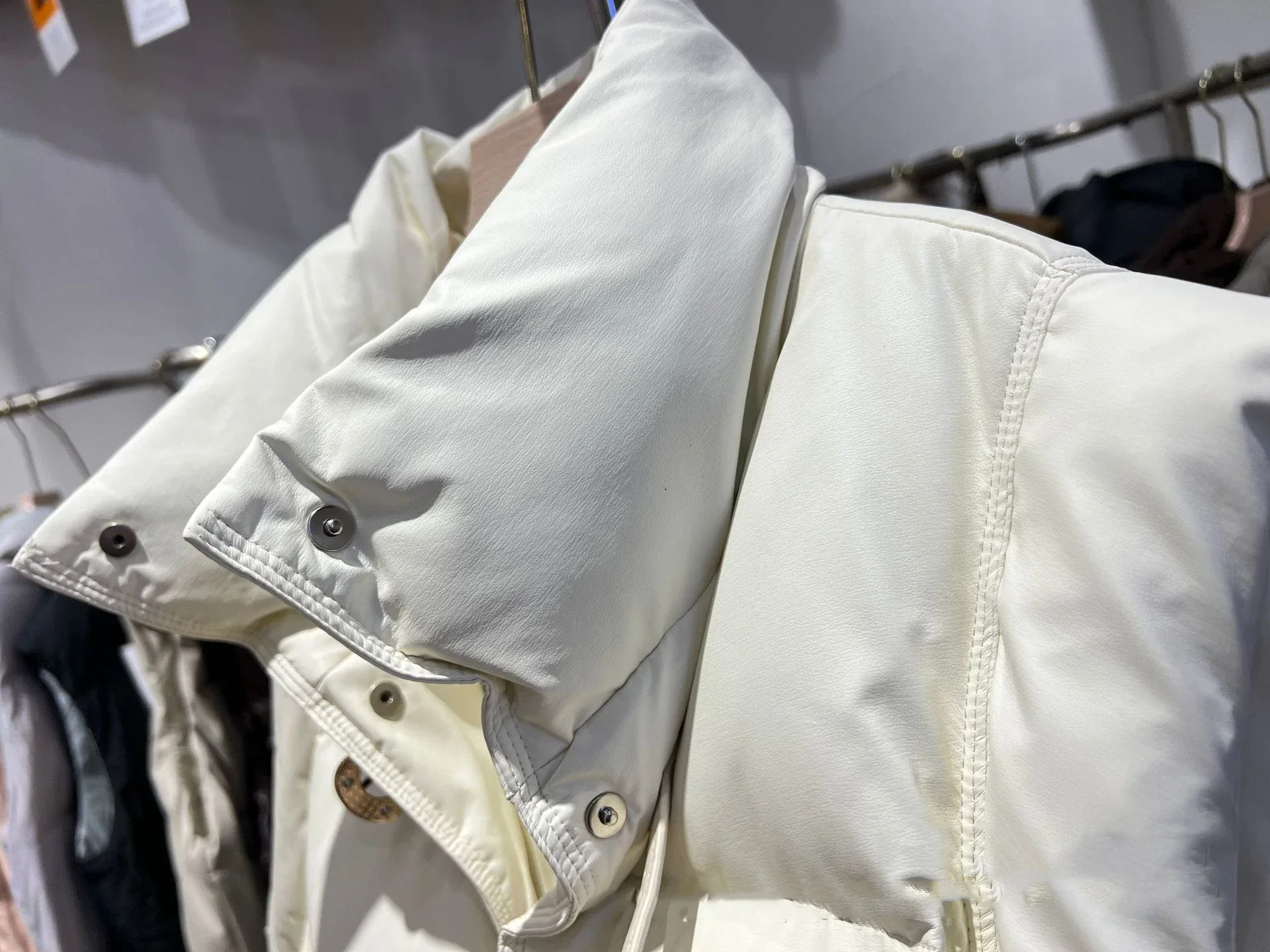 Warm Women’s Down Vest - Cropped Boxy, PU, Winter Layering - Image 21