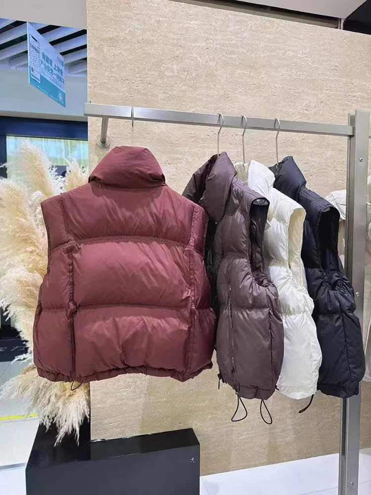 Warm Women’s Down Vest - Stand Collar, Duck Down, Winter - Image 7