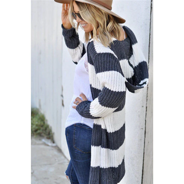 Warm Women’s Hooded Cardigan - Mid Length, Acrylic, Casual - Image 3