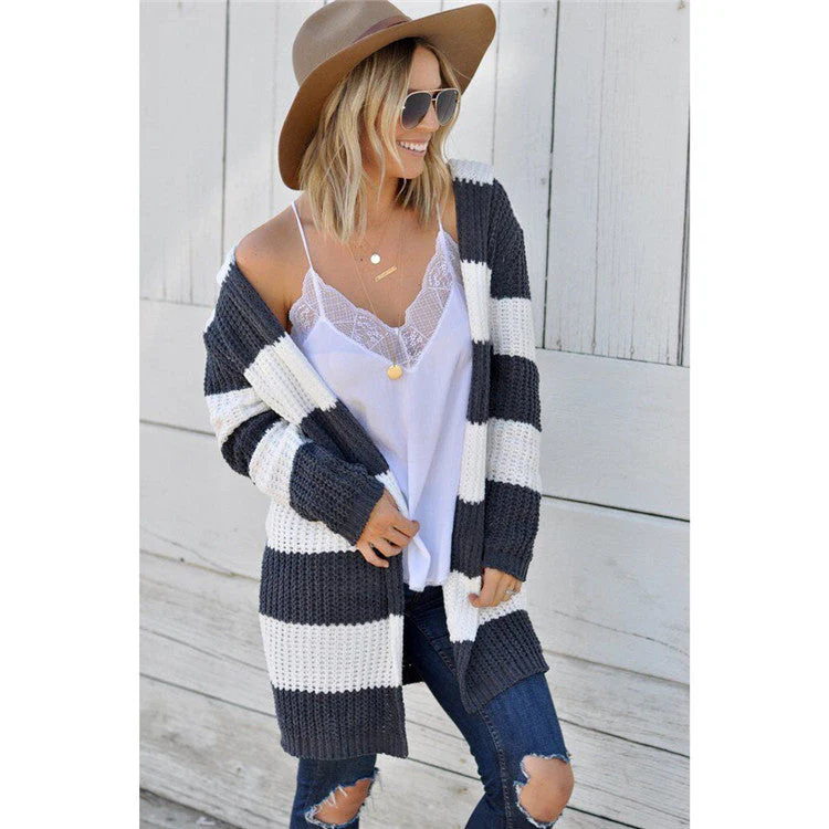 Warm Women’s Hooded Cardigan - Mid Length, Acrylic, Casual - Image 7