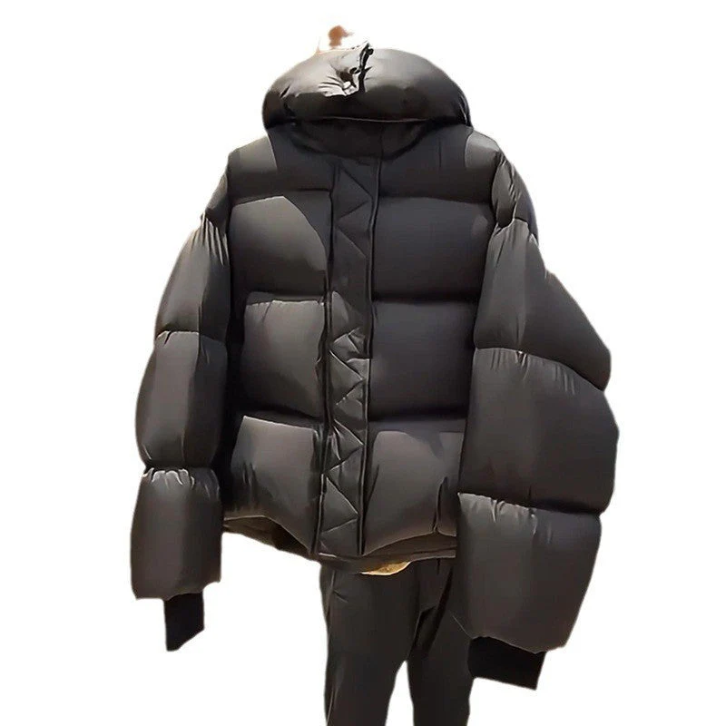 Warm Women's Puffer Jacket - Cropped, Cotton Padded, City - Image 3