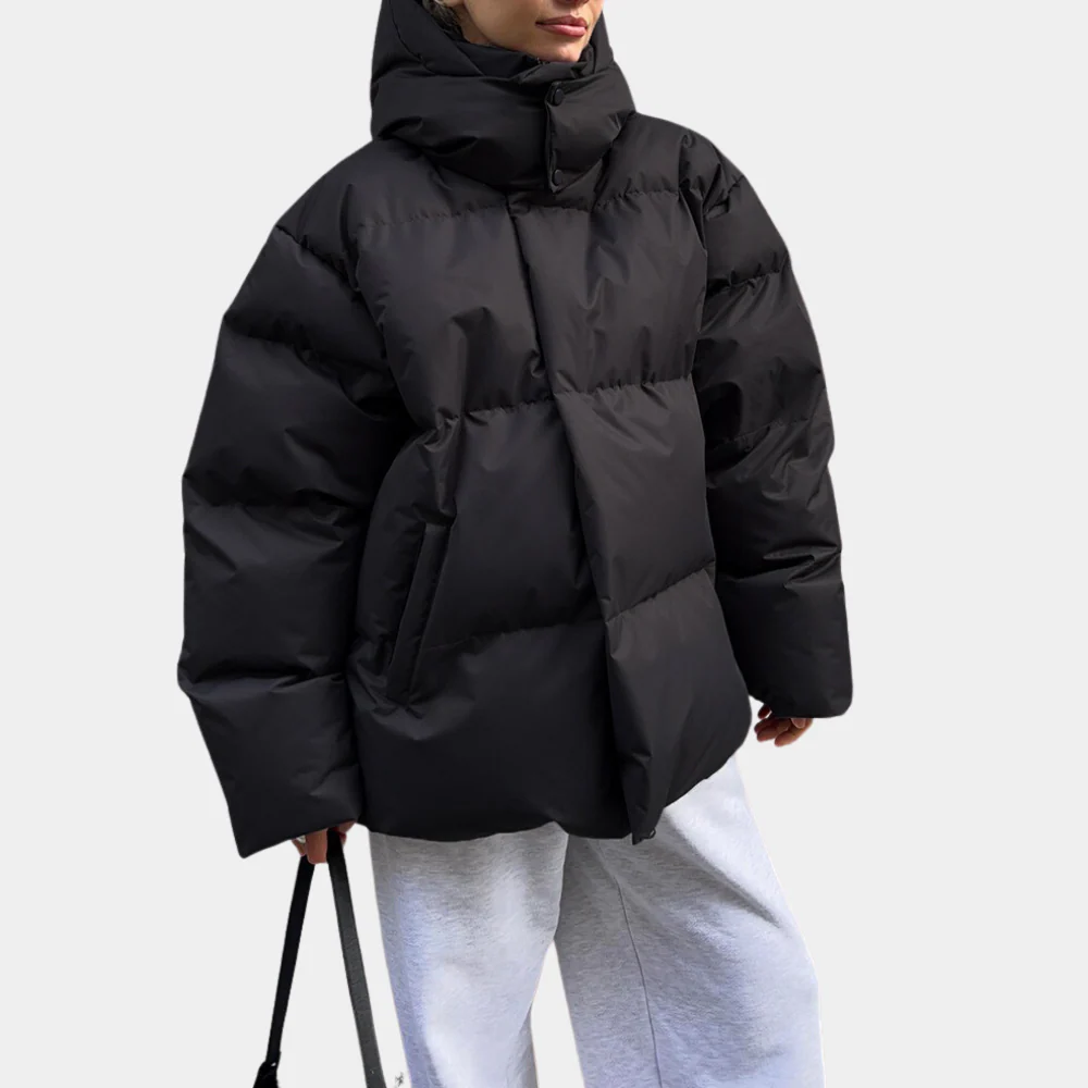 Warm Women's Puffer Jacket - Relaxed Quilted, For Winter - Image 6