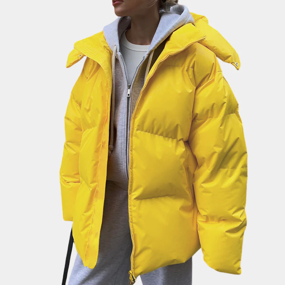 Warm Women's Puffer Jacket - Relaxed Quilted, For Winter - Image 7