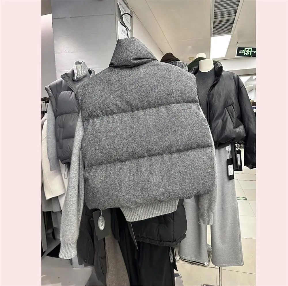 Warm Women's Puffer Vest - Boxy Quilted Polyester Winter - Image 10
