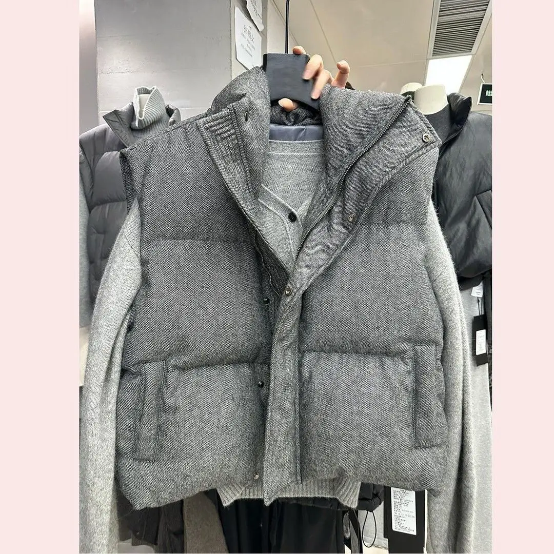 Warm Women's Puffer Vest - Boxy Quilted Polyester Winter - Image 14
