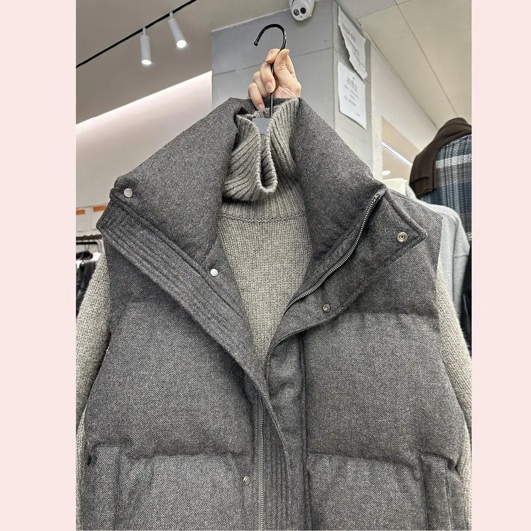 Warm Women's Puffer Vest - Boxy Quilted Polyester Winter - Image 5