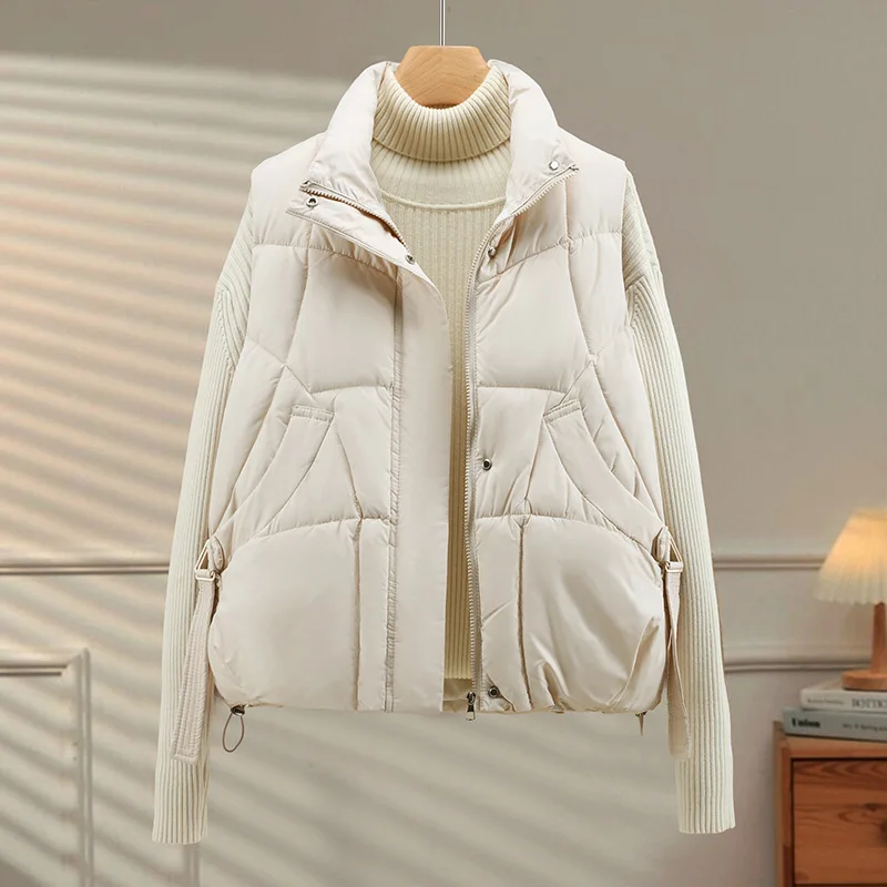 Warm Women's Puffer Vest - Quilted High Collar, Polyester - Image 8