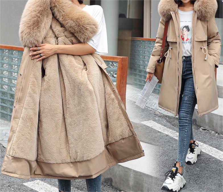 Warm Women’s Winter Coat - Relaxed A Line, Faux Fur, City - Image 7
