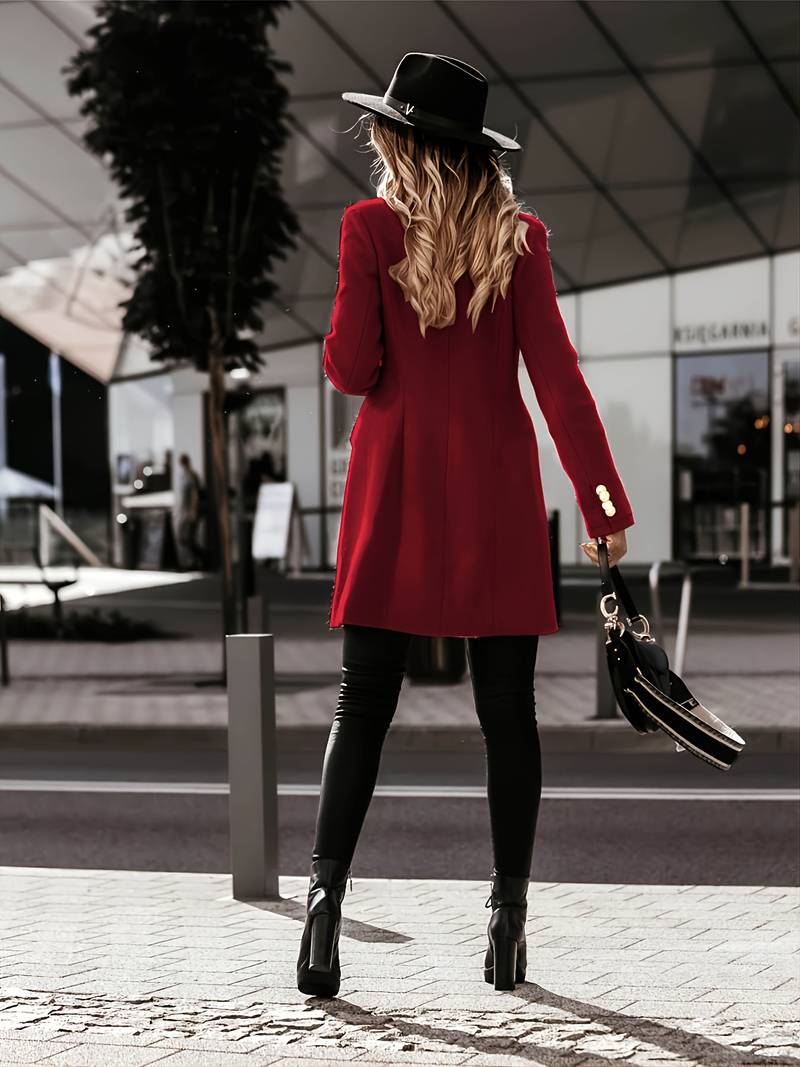 Warm Women’s Wool Coat - Tailored Fit, Flattering Winter - Image 10